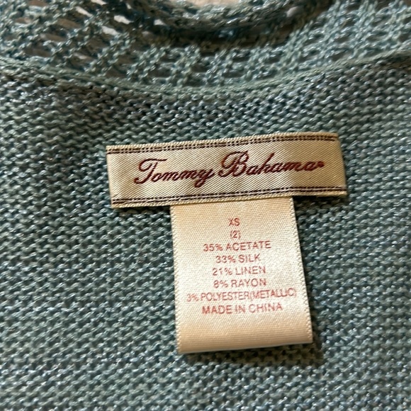 Tommy Bahama Crochet Cardigan. XS - Picture 6 of 10